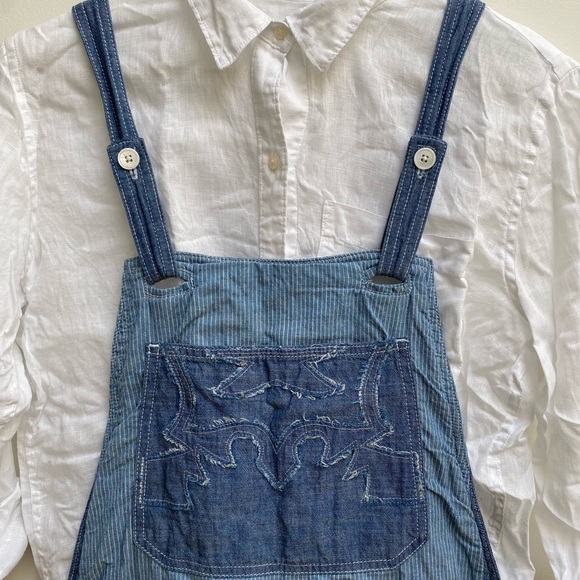 Zadig and Voltaire Patchwork Chambray Overalls - Picture 3 of 8